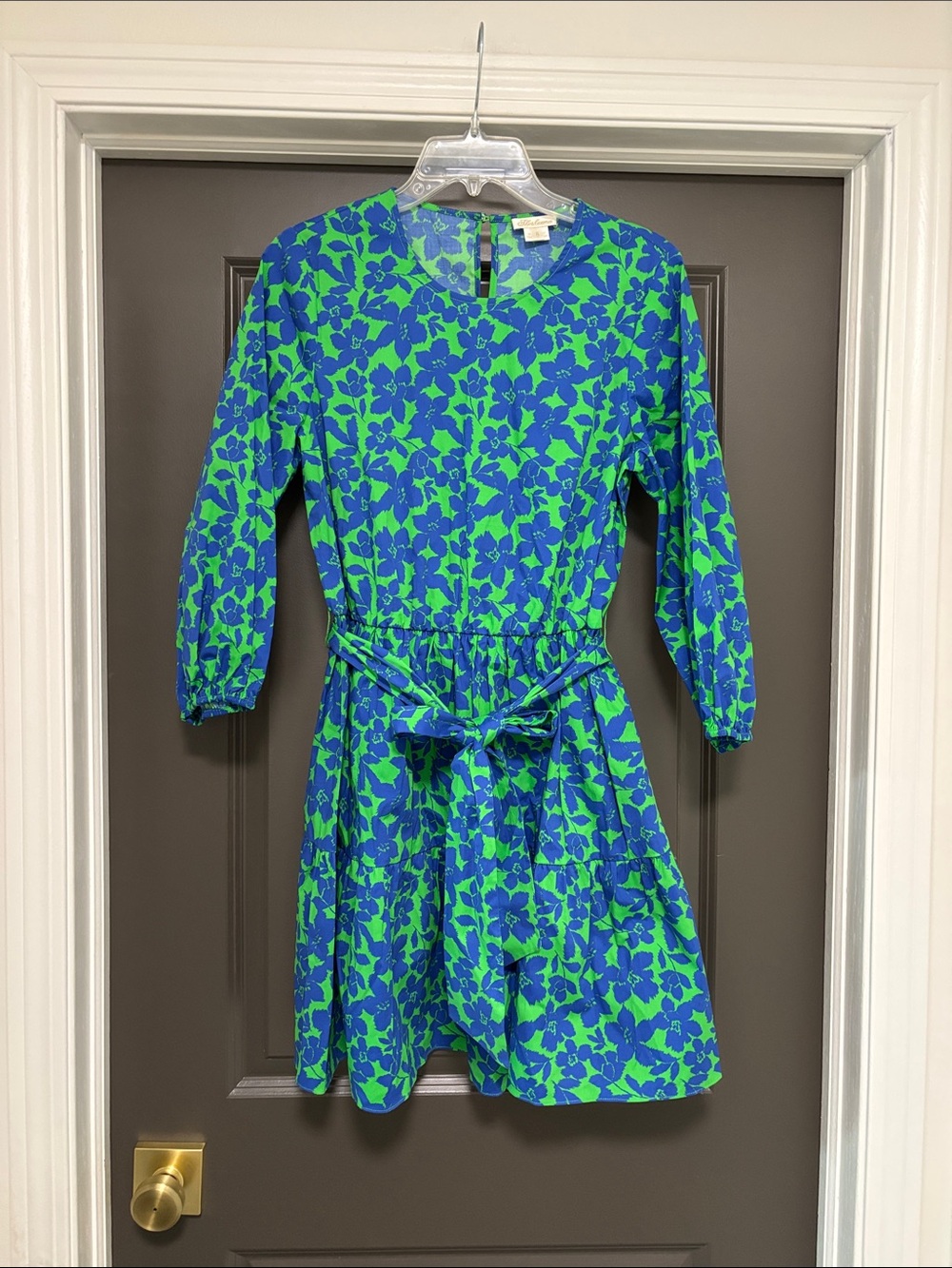 Shoshanna Green blue floral dress